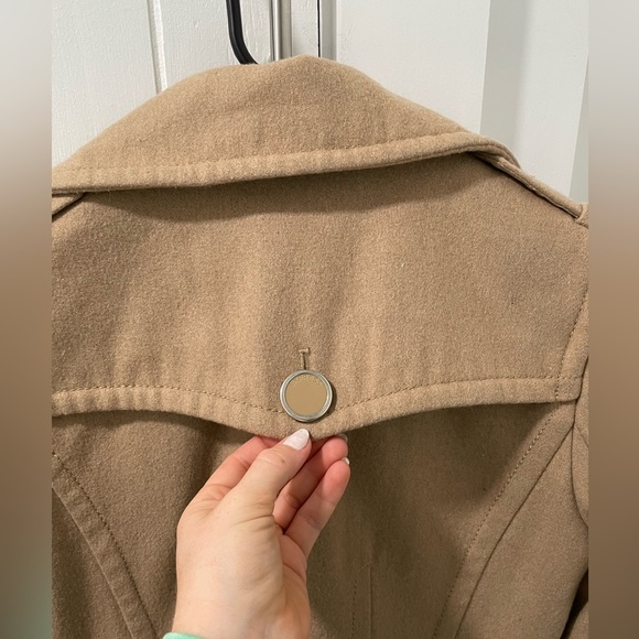Express tan/caramel double breasted wool pea coat size XS - Picture 5 of 11